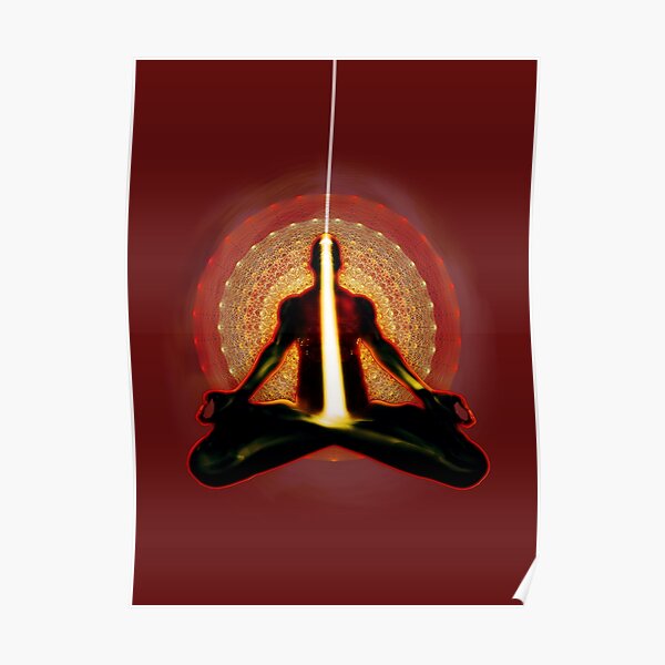 receiving light (meditator) Poster