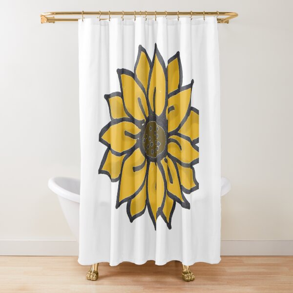 Funny Bee Gnome Shower Curtain Buffalo Plaid White Daisy For Bathroom Decor