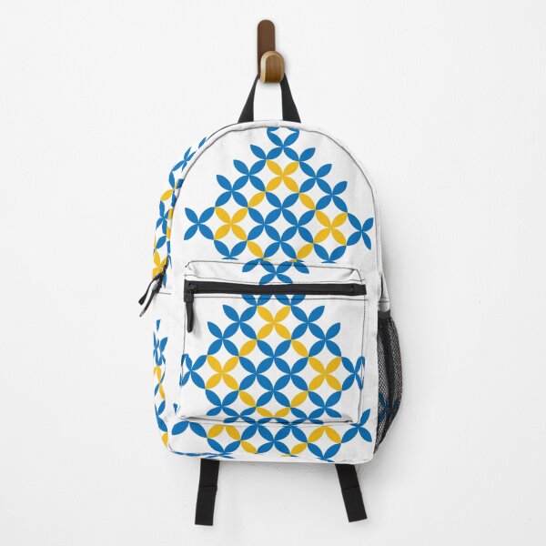 Item preview, Eastern European blue and yellow stitches folk art pattern designed and sold by IngaDesign.