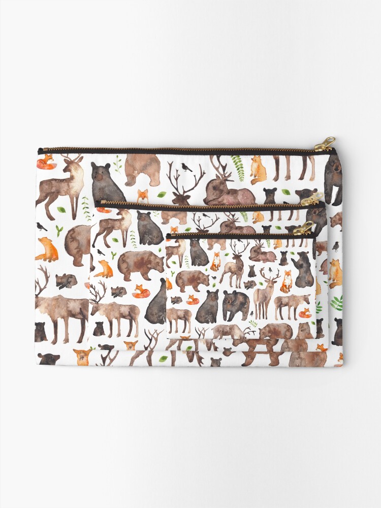 Alternate view of Woodland Animals Zipper Pouch