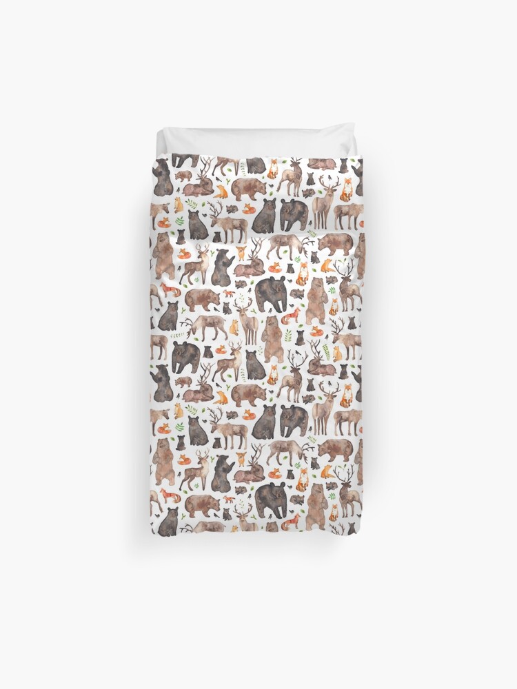 woodland animal duvet cover