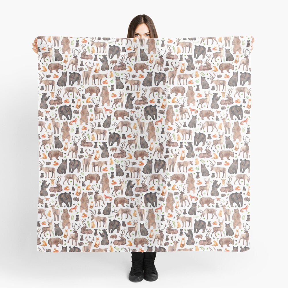 Woodland Animals Scarf