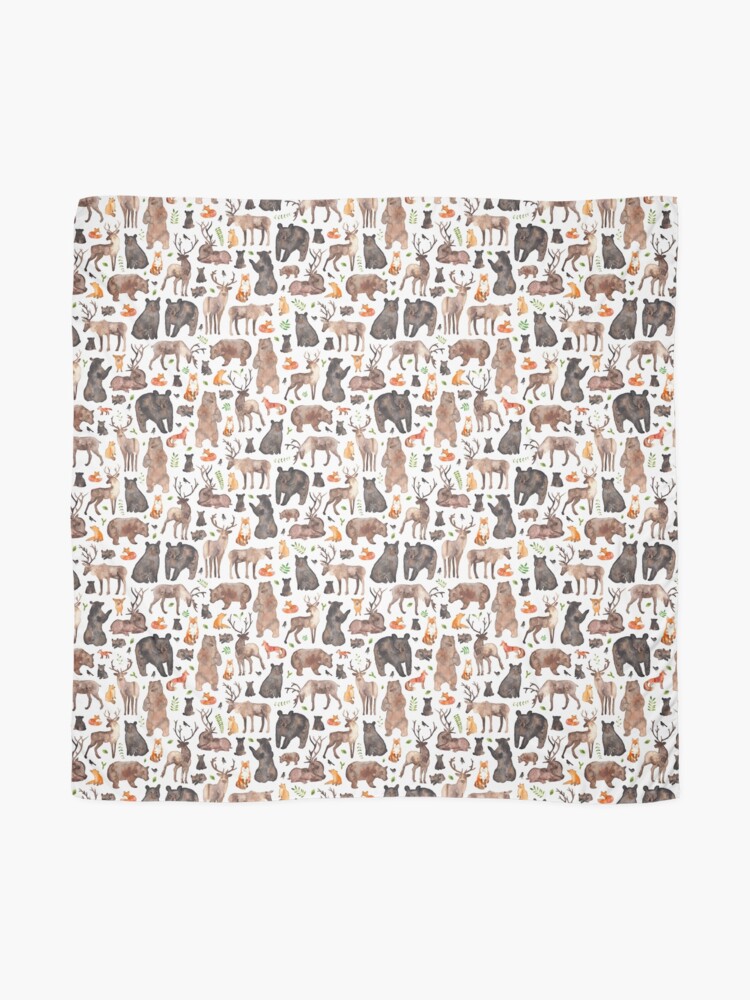 Alternate view of Woodland Animals Scarf