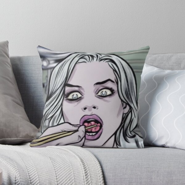 eatbrain Throw Pillow
