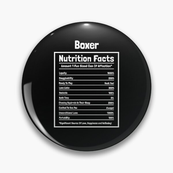 Item preview, Boxer Nutrition Facts Funny Dog Gift designed and sold by Guarddogdrive.