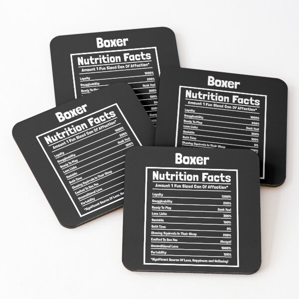 Item preview, Boxer Nutrition Facts Funny Dog Gift designed and sold by Guarddogdrive.