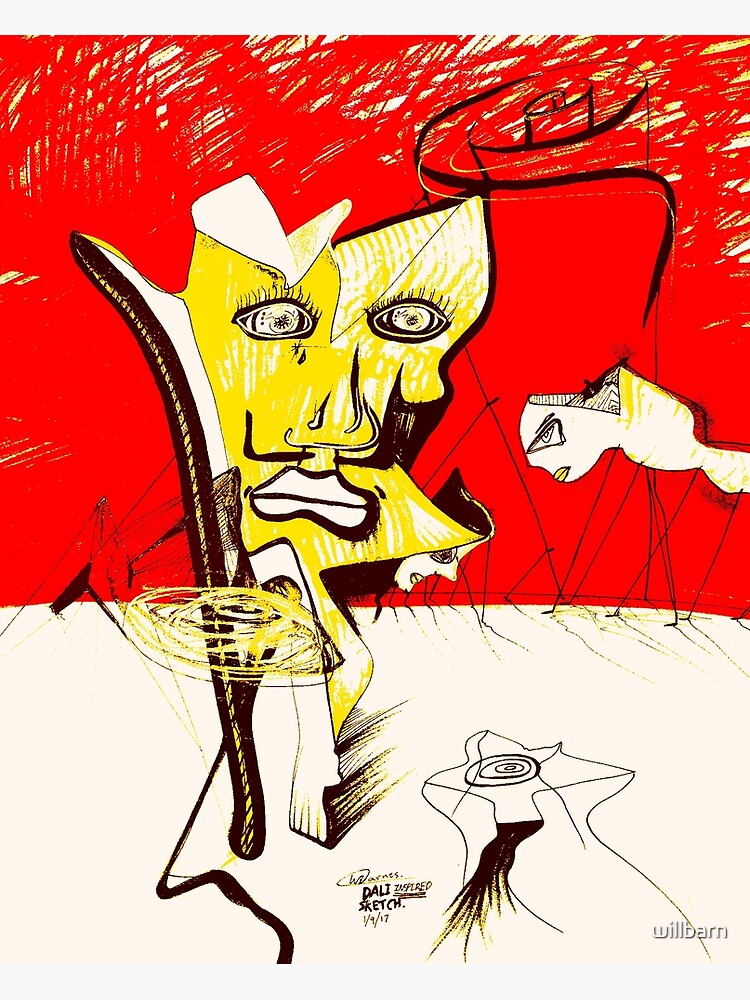 "Dali Sketch" Art Print for Sale by willbarn Redbubble