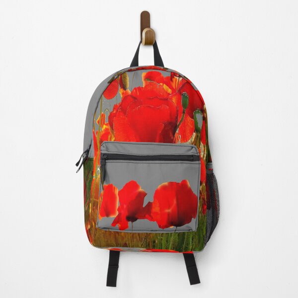 Item preview, ORANGE POPPY GARDEN PATTERN GREY ART  designed and sold by sharlesart.