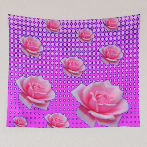 Item preview, PINK GARDEN ROSES ABSTRACT PATTERN ART designed and sold by sharlesart.