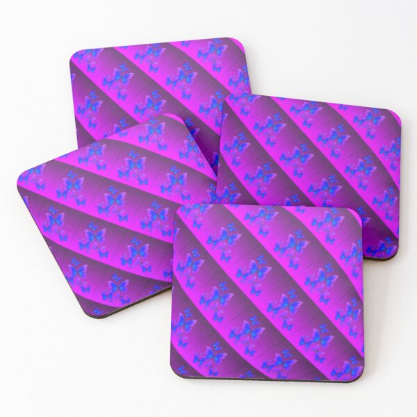 Item preview, BLUE BUTTERFLIES VIOLET PURPLE PATTERN ART   designed and sold by sharlesart.