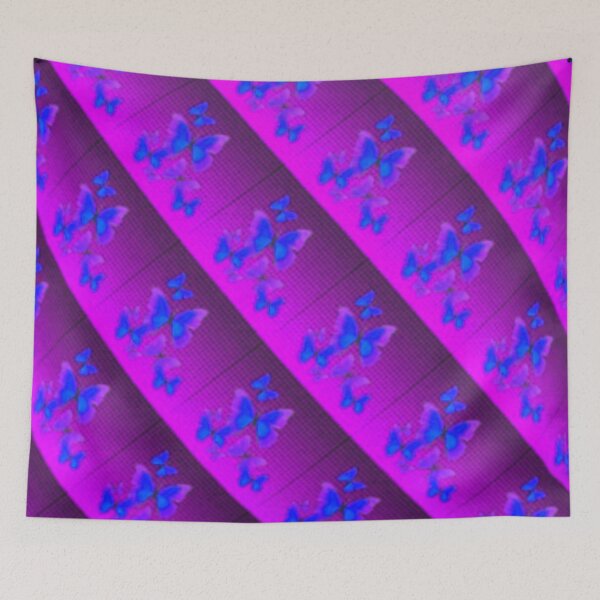 Item preview, BLUE BUTTERFLIES VIOLET PURPLE PATTERN ART   designed and sold by sharlesart.