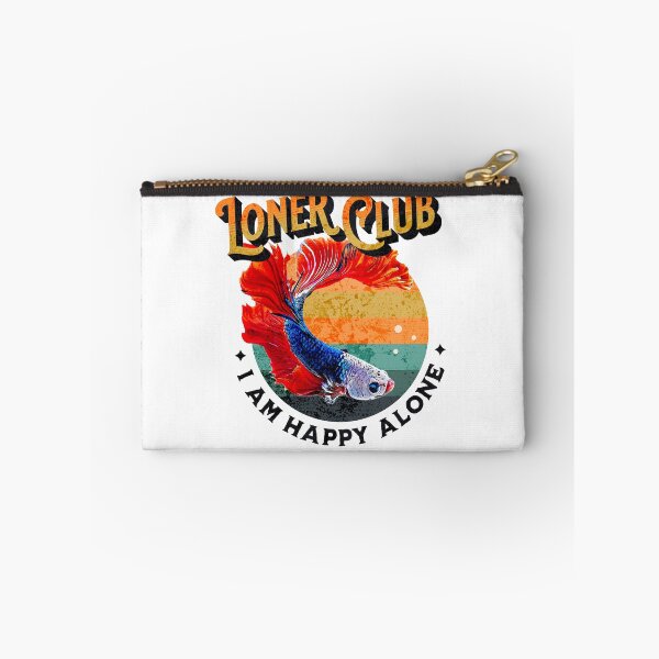 Item preview, Loner Club - I am Happy Alone - Dragon Scale Super Delta Monster Mask Betta Fish Breed -Yellow Orange Warm Tone Retro Vintage Sunset designed and sold by Cawaiico.