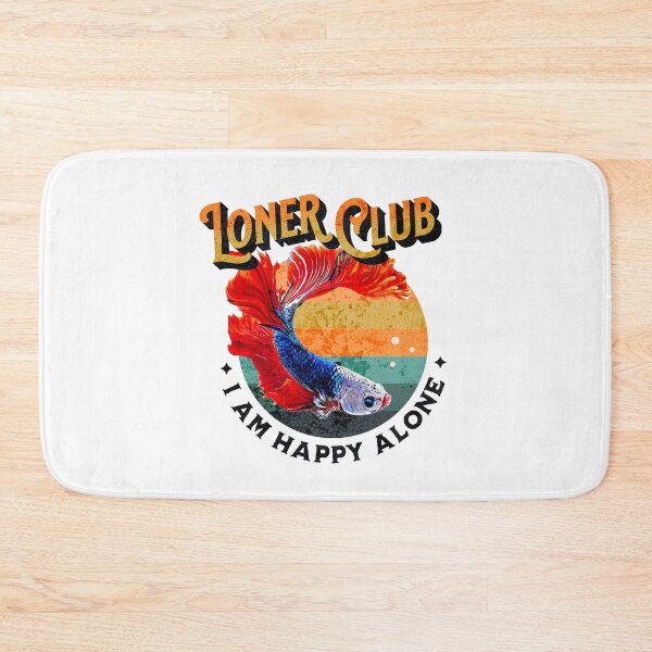 Item preview, Loner Club - I am Happy Alone - Dragon Scale Super Delta Monster Mask Betta Fish Breed -Yellow Orange Warm Tone Retro Vintage Sunset designed and sold by Cawaiico.