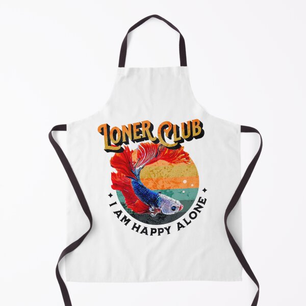 Item preview, Loner Club - I am Happy Alone - Dragon Scale Super Delta Monster Mask Betta Fish Breed -Yellow Orange Warm Tone Retro Vintage Sunset designed and sold by Cawaiico.