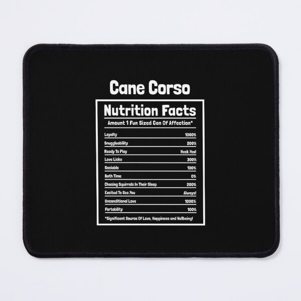 Item preview, Cane Corso Nutrition Facts Funny Dog Gift designed and sold by Guarddogdrive.