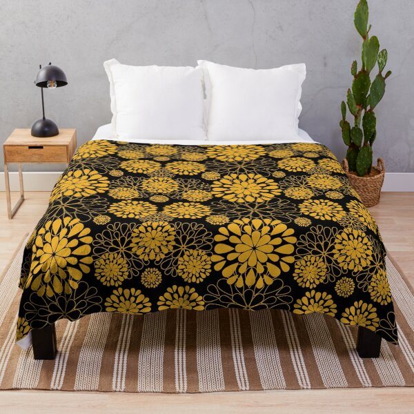 Item preview, Flower,yellow flowers on black background designed and sold by Chamaiporn Pangtorn.