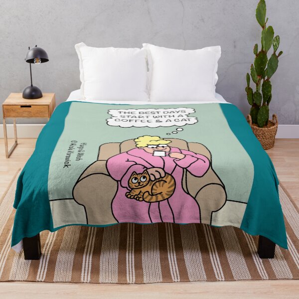 Item preview, The Best Days Start With a Coffee and a Cat designed and sold by Scat the cat.
