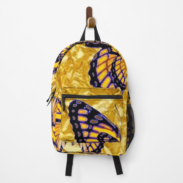 Item preview, YELLOW MONARCH BUTTERFLIES ON GOLD LEAF ART designed and sold by sharlesart.