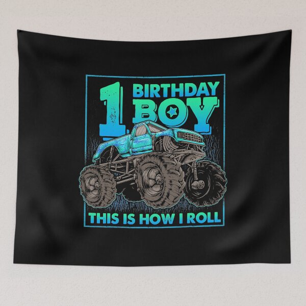 Item preview, Monster Truck 1st Birthday Boy 1 Year Old This Is How I Roll designed and sold by PameGraha.