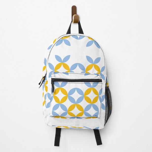 Item preview, Light blue and yellow Eastern European folk art pattern designed and sold by IngaDesign.