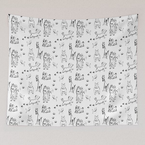 Item preview, Stylized  dogs pattern designed and sold by EvaMelindy.