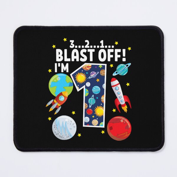 Item preview, Outer Space 321 Blast Off Age 1 1st Birthday Party Space designed and sold by PameGraha.