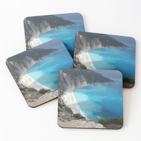 Item preview, Aerial View of Myrtos Beach Kefalonia Island Greece designed and sold by HotHibiscus.