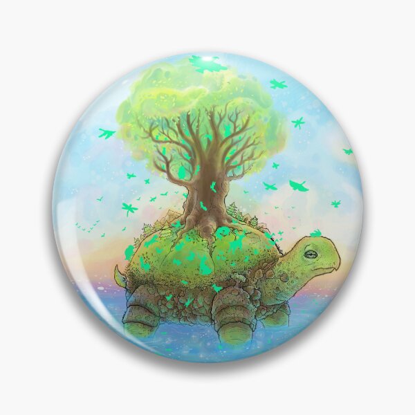 Item preview, Tree turtle of life surreal painting designed and sold by Sloth Machine.