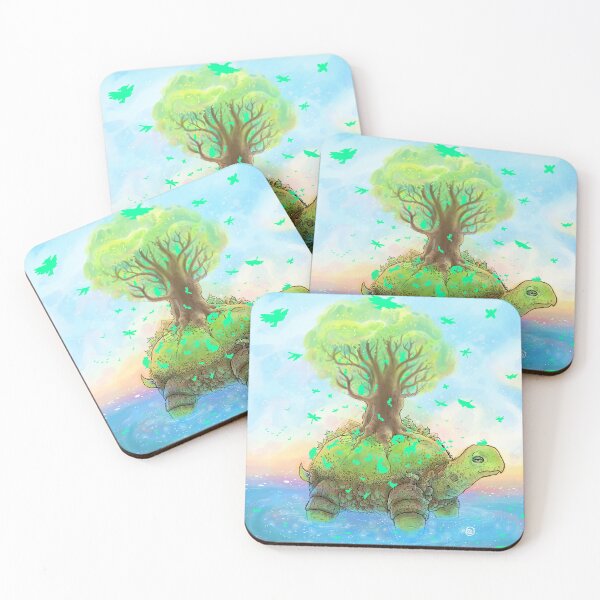 Item preview, Tree turtle of life surreal painting designed and sold by Sloth Machine.