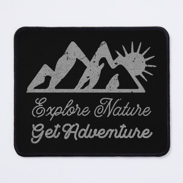 Item preview, Explore Nature Have an Adventure Mountain and Sun Gray designed and sold by Coffee Partee.