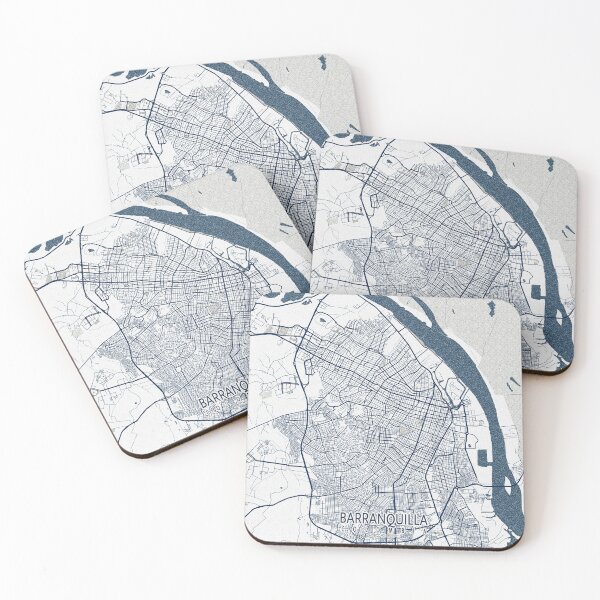 Item preview, Barranquilla City Map Colombia - Coastal designed and sold by deMAP.