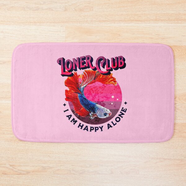 Item preview, Loner Club - I am Happy Alone - Dragon Scale Super Delta Monster Mask Betta Fish Breed - Deep Pink Cool Tone Retro Vintage Sunset designed and sold by Cawaiico.