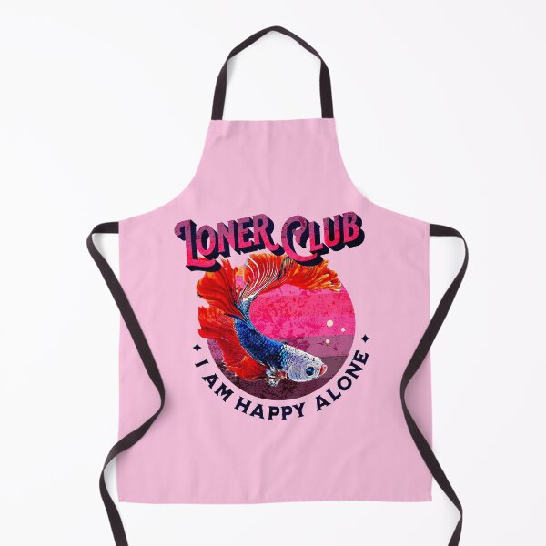 Item preview, Loner Club - I am Happy Alone - Dragon Scale Super Delta Monster Mask Betta Fish Breed - Deep Pink Cool Tone Retro Vintage Sunset designed and sold by Cawaiico.