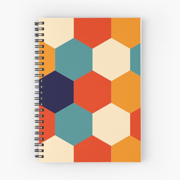 Item preview, Vintage Style Retro Summer Hexagon Pattern designed and sold by BronikowskiART.