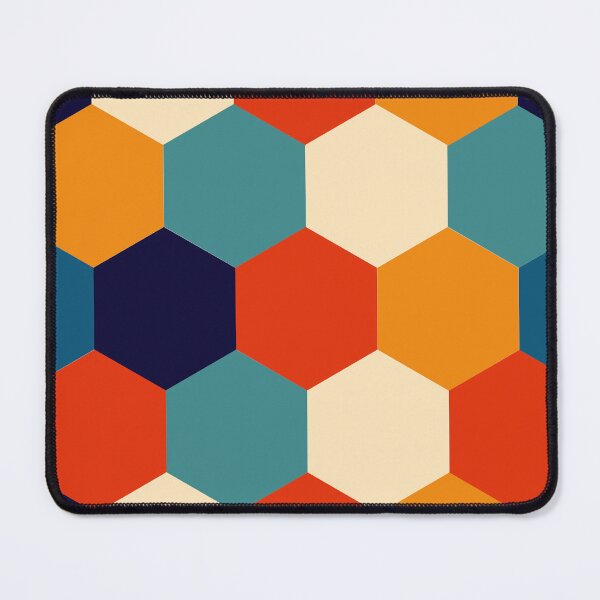 Item preview, Vintage Style Retro Summer Hexagon Pattern designed and sold by BronikowskiART.