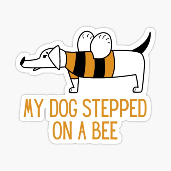 My Dog Stepped on a Bee Sticker for Sale by SN-Creations