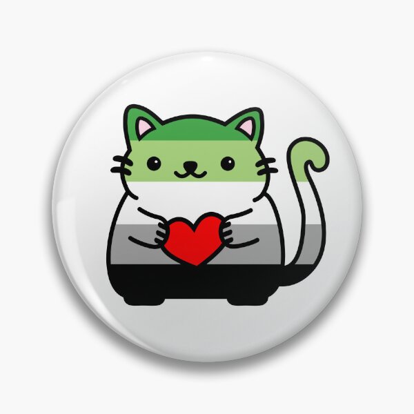 Artikelvorschau, Aromantic Pride Flag Kitty entworfen und verkauft von ilexdesigns.