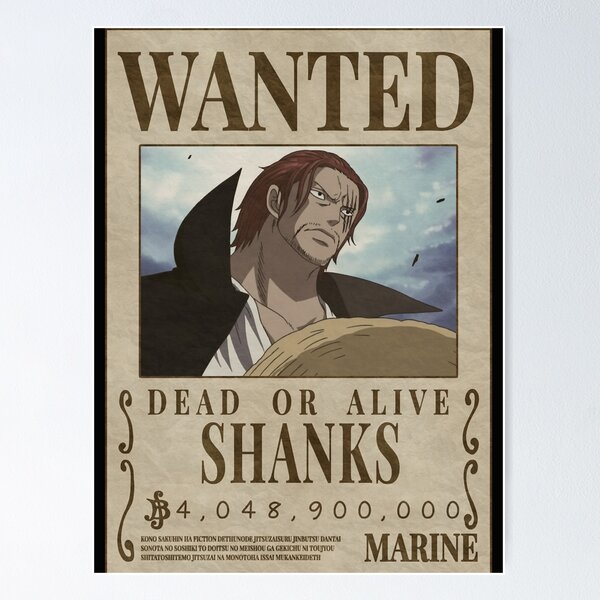 One Piece - Wanted Shanks Maxi - Poster