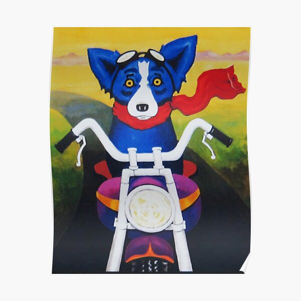 George Rodrigue BLUE DOG Poster For Sale By Bbradleysjump Redbubble   Poster,504x498,f8f8f8 Pad,600x600,f8f8f8 