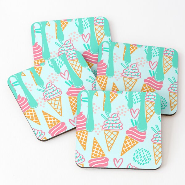 Item preview, summer green melting ice cream pattern designed and sold by Beeroclock.