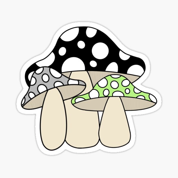 Agender Pride Mushroom Sticker For Sale By The Floral One Redbubble