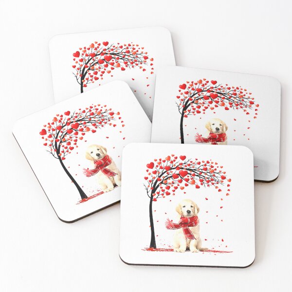Item preview, Valentines Day Golden Retriever Tree Heart Puppy Dog Lover designed and sold by MichealExan.