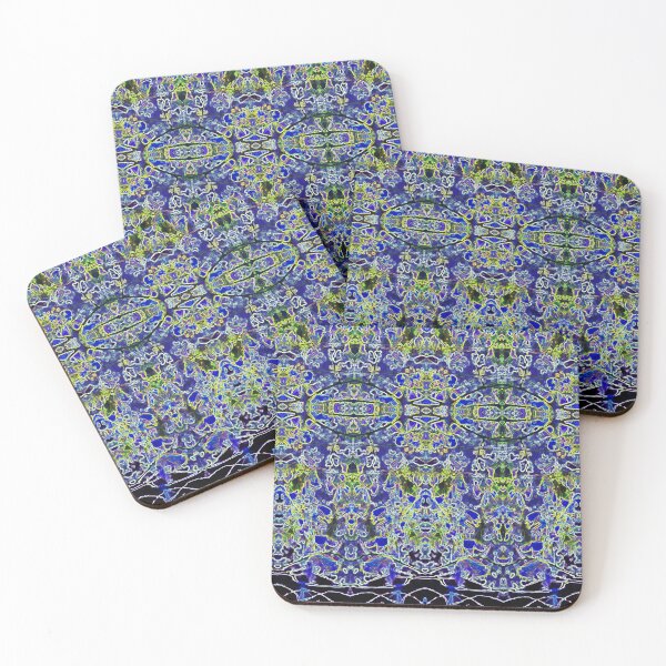 Item preview, Faces, Blue Lime Green fabric Pattern, home decor designed and sold by JonDelorme.