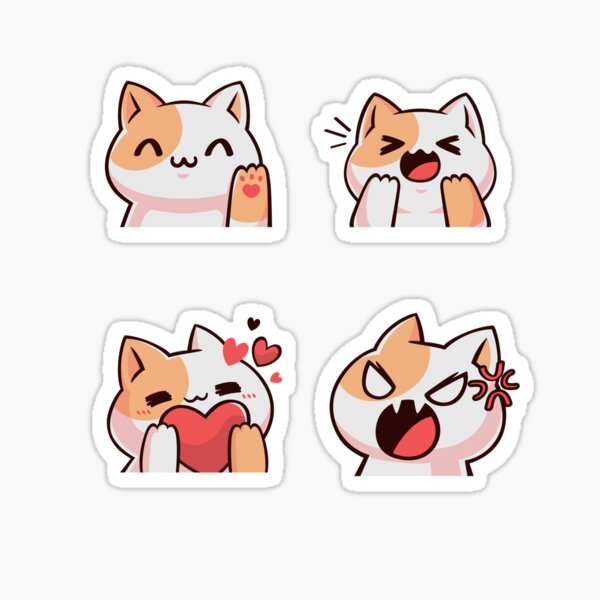 Kawaii Cat Sticker Pack Sticker By Brave Shop Redbubble