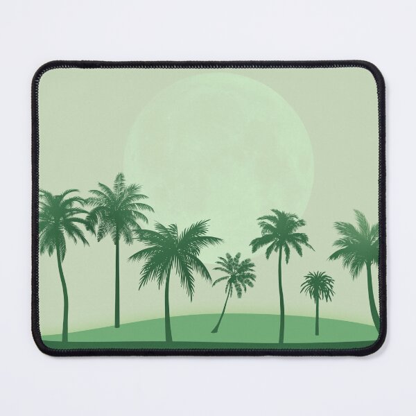 Item preview, Sage green palm trees and moon  designed and sold by TipTopTapo.