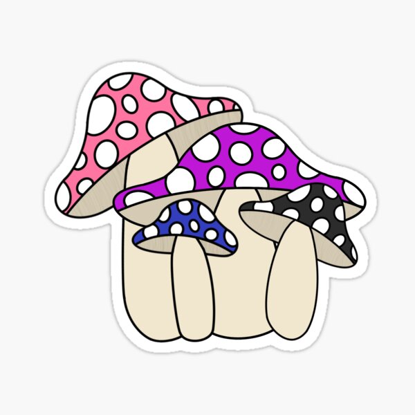 Gender Fluid Pride Mushroom Sticker By The Floral One Redbubble