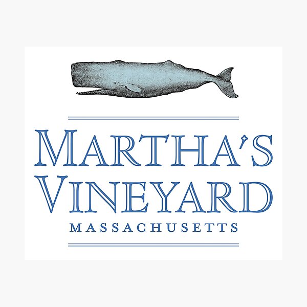 Item preview, Martha's Vineyard Massachusetts Vintage Whale Design designed and sold by Futurebeachbum.