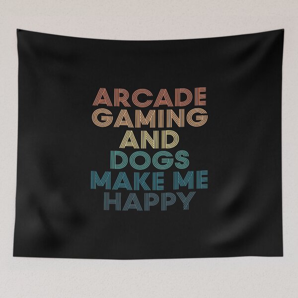 Item preview, Arcade Gaming And Dogs Make Me Happy- Gift for Arcade Gaming & Dogs Fans designed and sold by kindxinn.