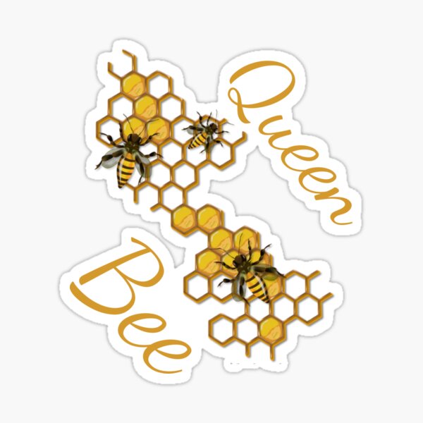 Womens Queen Bee Boss Lady Bee Gifts For Women' Sticker