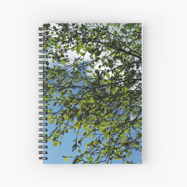 April view looking up in my garden Spiral Notebook
